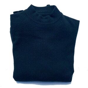 Vintage Men’s Ballantyne 100% Cashmere Mock Turtleneck, Black, Scotland XL